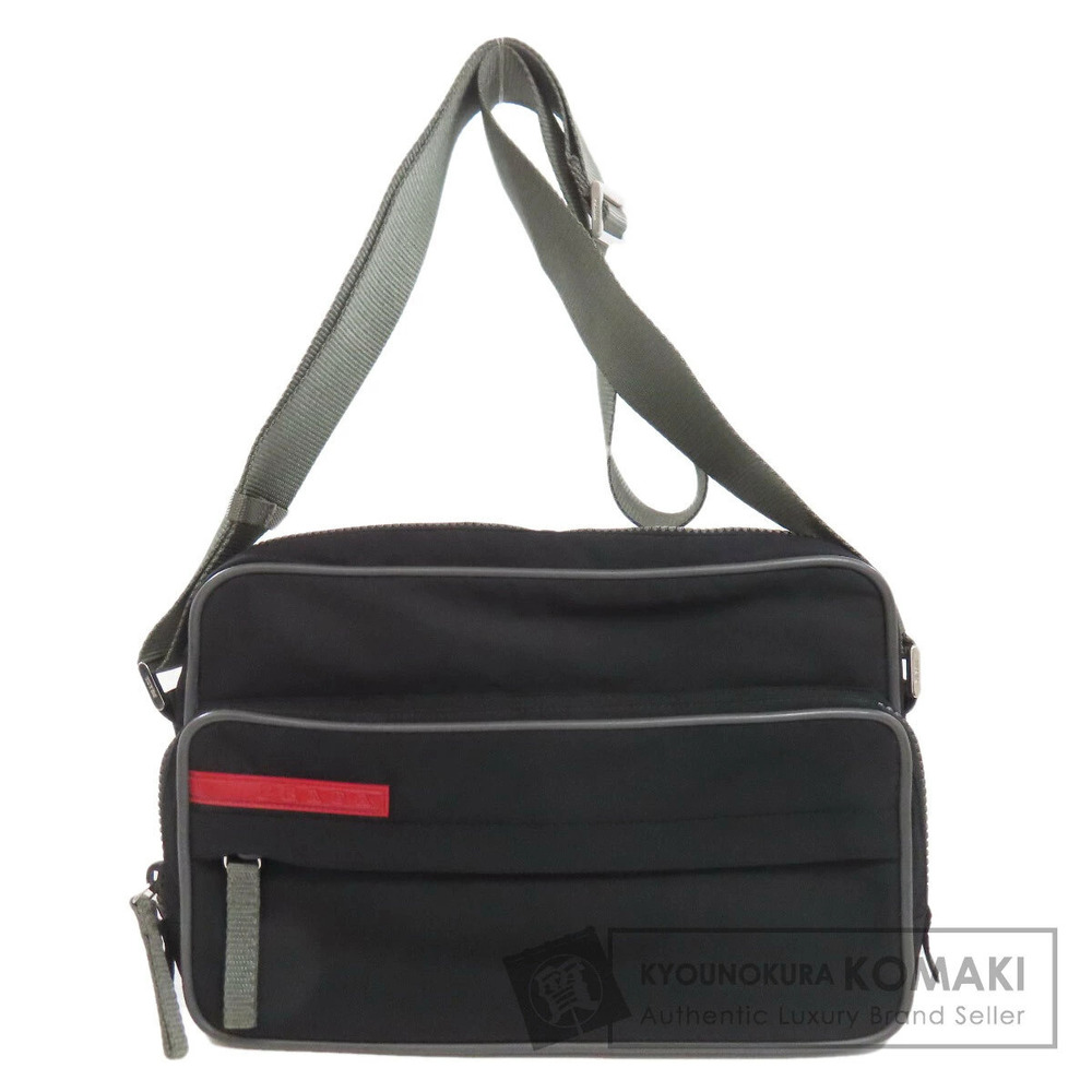 Prada Sport shoulder bag red tab logo Black
